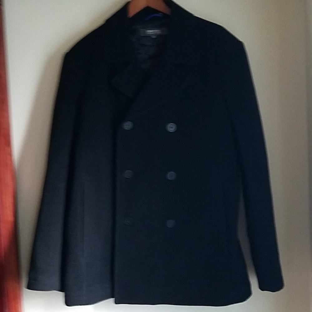 Black Mens Peacoat - Kenneth Cole Reaction